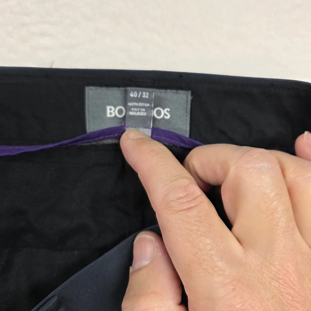 Bonobos Chino Pants Mens 40x32 Black Straight Leg 100% Cotton 11600 BK002
